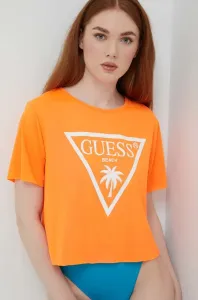 Tričko Guess dámsky, oranžová farba #8700795