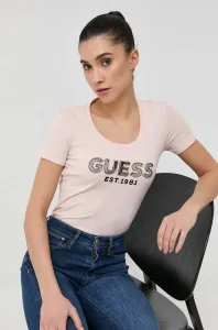 Tričko Guess dámsky, ružová farba #7504401