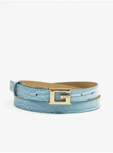 Light blue women's belt with crocodile pattern Guess - Ladies #5855451