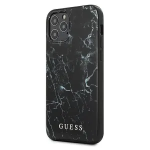 Puzdro Guess iPhone 12 Mini (5.4) GUHCP12SPCUMABK silikónové - čierne