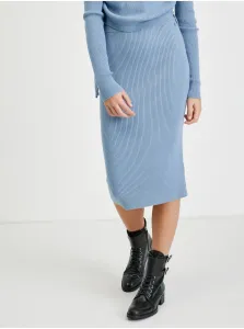 Svetlomodrá puzdrová svetrová sukňa Guess Calire