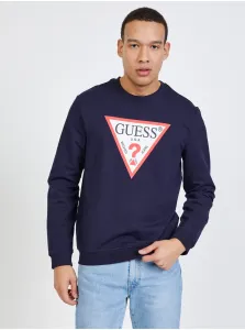 Dark blue mens sweatshirt Guess - Men #703851