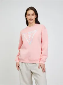 Light pink womens sweatshirt Guess Emely - Women