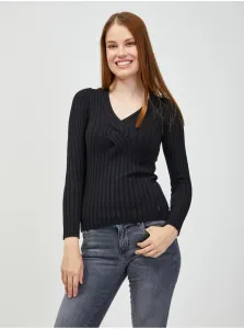 Black Women's Ribbed Sweater Guess Ines - Women #634831