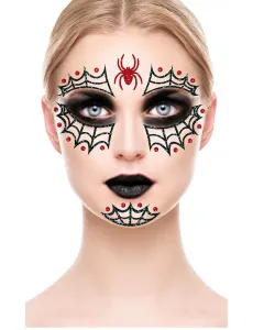Guirca Tetovanie na tvár - Pavučina, glitrovaná