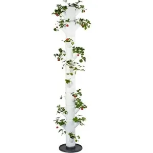 Gusta Garden SISSI STRAWBERRY Infinity samozavlažovací kvetináč 10 poschodí, biely