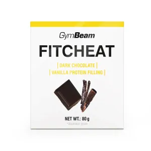 GymBeam Proteínová čokoláda Fitcheat horká čokoláda, vanilka 10 x 80g #6827716