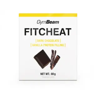 Proteínová čokoláda Fitcheat - GymBeam biela čokoláda s jahodou 10 x 80 g #8153813