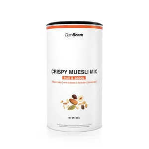 GymBeam Crispy Muesli Mix biela čokoláda a ovocie 420 g