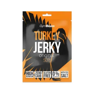 Sušené mäso Turkey Jerky - GymBeam, originál, 50g