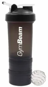 GymBeam Blend Bottle športový šejker + zásobník farba Black White 450 ml #54346