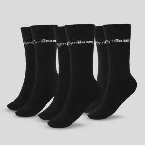 GymBeam Ponožky 3/4 Socks 3Pack Black  M/L