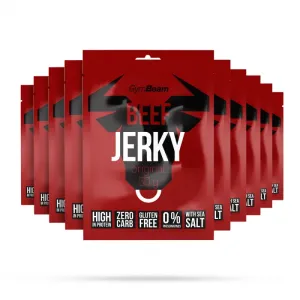 GymBeam Sušené mäso Beef Jerky 10 x 50 g originál