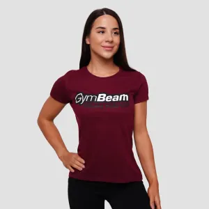 GymBeam Dámske Tričko Beam Burgundy  SS