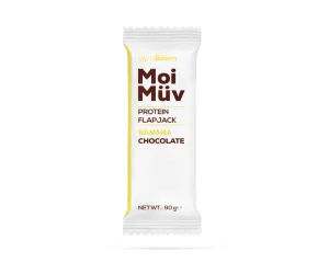 GymBeam MoiMüv Protein Flapjack 12 × 90 g – banana chocolate #145271