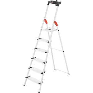 Hliníkový stojací rebrík so stupňami ComfortLine L80 Hailo #3726877