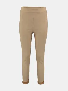 Béžové skinny fit nohavice v semišovej úprave Hailys #5364900