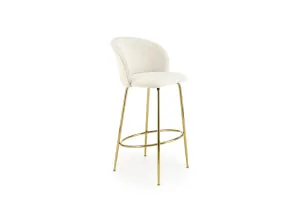 Expedo Barová stolička FONDY, 50x101x59, krémová/zlatá