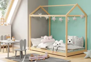 Expedo Detská posteľ MOBY, 80x160, borovica + rošt + matrac