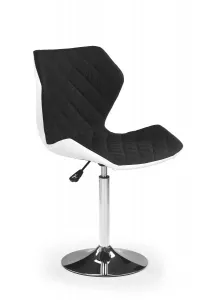Expedo Barová stolička KORNELA, 48x92-104x53, biela/čierna