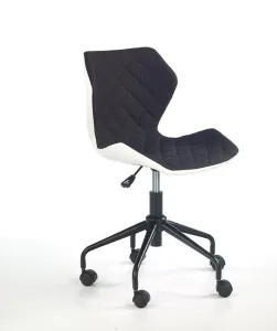 Detská otočná stolička Halmar MATRIX čierna-biela