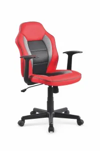 Detská otočná stolička Moro červená/čierna