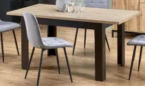 HALMAR Jedálenský rozkladací stôl BAGIO 120-160/80 cm dub artisan/čierny
