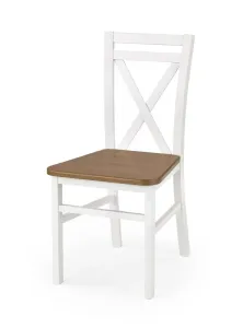 Drevená stolička DARIUSZ 2 Jelša / biela