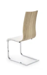 Jedálenská stolička K104 Biela / dub sonoma