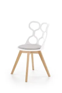 Jedálenská stolička K308 Biela / sivá