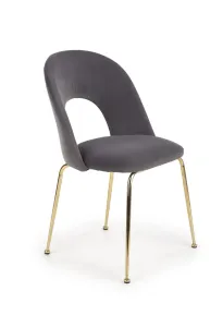 Jedálenská stolička Sibyla sivá/zlatá