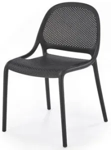 HALMAR Plastová stolička K532 čierna