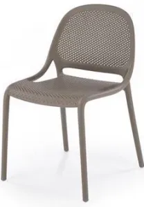 HALMAR Plastová stolička K532 hnedá khaki