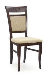 Jedálenská stolička Jackob tmavý orech/béžová