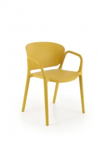 Stohovateľná jedálenská stolička K491 Horčicová