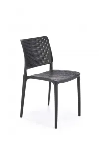 Stohovateľná jedálenská stolička K514 Čierna