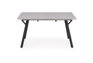 Rozkladací stôl Balrog 2 140/180x80cm Mdf/Oceľ – Svetlý Popolavý/Čierna