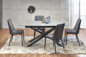 Rozkladací stôl Capello 180/240x95cm Sklo/Oceľ – Tmavé Popolavý/Čierna