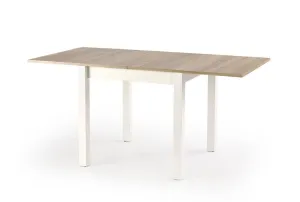 Rozkladací jedálenský stôl GRACJAN Biela / dub sonoma
