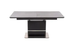 Expedo Rozkladací jedálenský stôl ARTIN, 160-200x75x90, tmavý popol/čierna