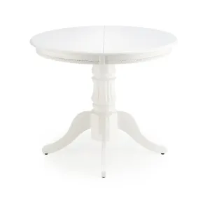 Rozkladací stôl William 90/124x90cm Mdf/Drevo – Biely