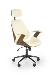 Kancelářská židle Ignazio krémově-ořechová