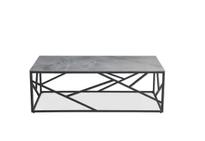 Expedo Konferenčný stolík VERISA, 120x45x60, sivý mramor/čierna