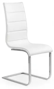 HALMAR Jedálenská stolička K104 biela/biela eko koža