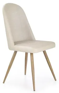 HALMAR Jedálenská stolička K214 - medový dub / tmavá smotana