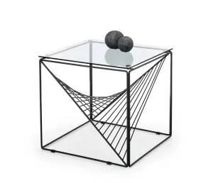 Expedo Konferenčný stolík PATOK, 50x50x50, dymové sklo/čierna