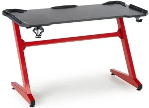 HALMAR Herný stôl B49, čierna/ červená