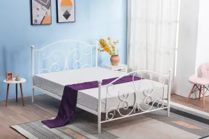 Kovová posteľ Ebalo 120x200 biela