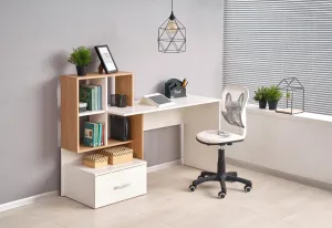 Biele pracovné stoly Halmar