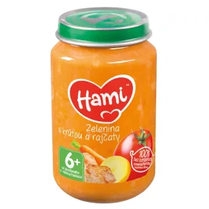 Hami Zelenina s Morkou a Paradajkami 200 g,HAMI Príkrm mäsovo-zeleninový Zelenina s morkou a paradajkami 200g
